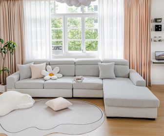 Elastic sofa cover, cushion cover, sofa hat, solid color sofa cover, all inclusive, all season universal cover, sofa cushion cover (Color: Light Gray, size: )