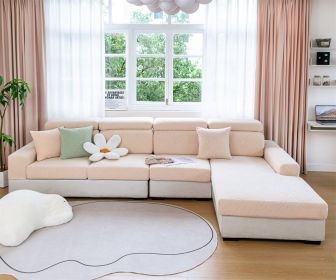 Elastic sofa cover, cushion cover, sofa hat, solid color sofa cover, all inclusive, all season universal cover, sofa cushion cover (Color: Beige, size: )