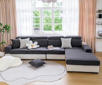 Elastic sofa cover, cushion cover, sofa hat, solid color sofa cover, all inclusive, all season universal cover, sofa cushion cover (Color: Dark Gray, size: )
