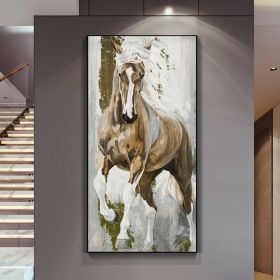 Hand Painted Oil Painting Abstract Portrait Wall Art Hand painted-Animal Horse Oil Paintings On Canvas-Hand Made-For Home Decoration (size: 90X120cm)