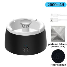 Anion Purification Practical Ash Ashtrays Air Purifier Ashtray for Filtering Second-Hand Smoke Remove Odor Smoking Home Office (Color: Ashtray-white-black, Ships From: )
