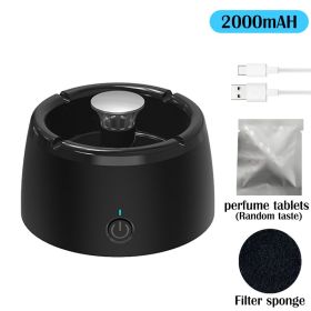 Anion Purification Practical Ash Ashtrays Air Purifier Ashtray for Filtering Second-Hand Smoke Remove Odor Smoking Home Office (Color: Ashtray-black, Ships From: )