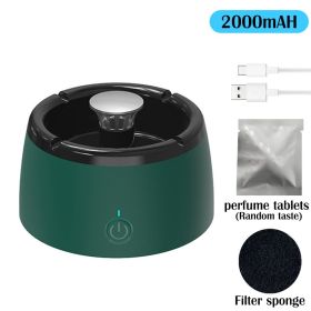 Anion Purification Practical Ash Ashtrays Air Purifier Ashtray for Filtering Second-Hand Smoke Remove Odor Smoking Home Office (Color: Ashtray-dark green, Ships From: )