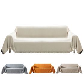Chenille Couch Cover Universal Sofa Cover Sofa Slipcover for Pets Dogs Cats (Color: Grey, size: )