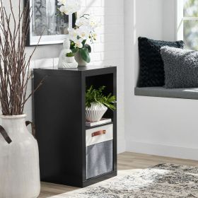 2-Cube Storage Organizer (Color: Solid Black)