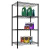 Basics 4-Shelf Narrow Adjustable, Heavy Duty Storage Shelving Unit (250 lbs loading capacity per shelf), Steel Organizer Wire Rack