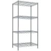 Basics 4-Shelf Narrow Adjustable, Heavy Duty Storage Shelving Unit (250 lbs loading capacity per shelf), Steel Organizer Wire Rack