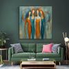 Hand Painted Oil Painting Original Characters Oil Painting On Canvas Abstract Four Female Portraits Color Wall Art Living Room Wall Decor