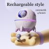 1pc 220ML Rechargeable Space Capsule Air Humidifier; USB Ultrasonic Cool Mist Aromatherapy Water Diffuser With Led Light Astronaut
