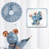 1pc Mini Bear Portable Handheld Battery Operated Fan Desk Fan, USB Rechargeable Battery Operated Fan, 3 Speeds Silent Desk Fan Mini Small Fan