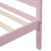 Wood Platform Bed Twin Bed Frame Mattress Foundation with Headboard and Wood Slat Suppor