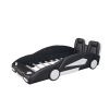 Twin Size Race Car-Shaped Platform Bed with Wheels