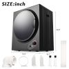Electric Portable Clothes Dryer;  Front Load Laundry Dryer for Apartments;  Dormitory and RVs with Easy Knob Control;  Wall Mount Kit Included