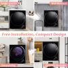 Electric Portable Clothes Dryer;  Front Load Laundry Dryer for Apartments;  Dormitory and RVs with Easy Knob Control;  Wall Mount Kit Included