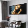 Hand Painted Oil Painting Abstract Beautiful Woman Oil Painting on Canvas Original Minimalist Portrait Art Custom Painting Modern Living Room Decor