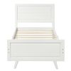 Wood Platform Bed Twin Bed Frame Mattress Foundation with Headboard and Wood Slat Suppor