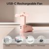 Portable Fan Mini Handheld Fan USB 4800mAh Recharge Hand Held Small Pocket Fan with Power Bank Flashlight Feature