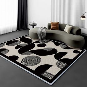 Living Room Carpet Fully Covered Bedroom And Household Sofa Table Carpet Bedside Stain-resistant Non-slip Foot Mat (Option: Total Wheel-80160cm Crystal Velvet)