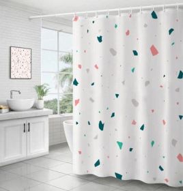 Bathroom Ins Morandi Terrazzo Shower Curtain (Option: Terrazzo Type C-200x200cm)