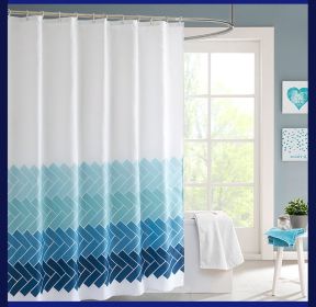 High-end Thickened Waterproof Bathroom Polyester Shower Curtain (Option: Gradient Twill-200x200cm)