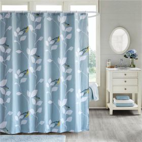 High-end Thickened Waterproof Bathroom Polyester Shower Curtain (Option: Bluebird-150x180cm)