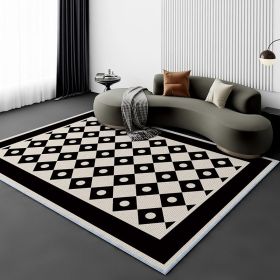 Living Room Carpet Fully Covered Bedroom And Household Sofa Table Carpet Bedside Stain-resistant Non-slip Foot Mat (Option: Common Point-120180cm Crystal Velvet)