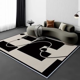 Living Room Carpet Fully Covered Bedroom And Household Sofa Table Carpet Bedside Stain-resistant Non-slip Foot Mat (Option: Co Line-200300cm Crystal Velvet)