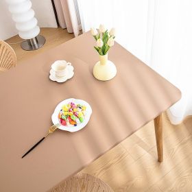 Sheepskin All-inclusive Tablecloth Waterproof And Oil-proof Disposable Anti-scald Tablecloth (Option: Light Coffee Color-Suitable For 80X130cm)