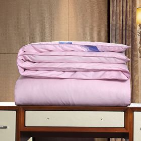 Silk Thickened Winter Cotton Padded Quilt Household (Option: Pink-150cmx200cm2kg)