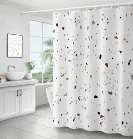 Bathroom Ins Morandi Terrazzo Shower Curtain (Option: Terrazzo-220x200cm)